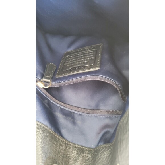 Coach Black  Leather Madison Pebbled Phoebe Shoulder Bag w Gold Hardware Purple - Picture 13 of 16